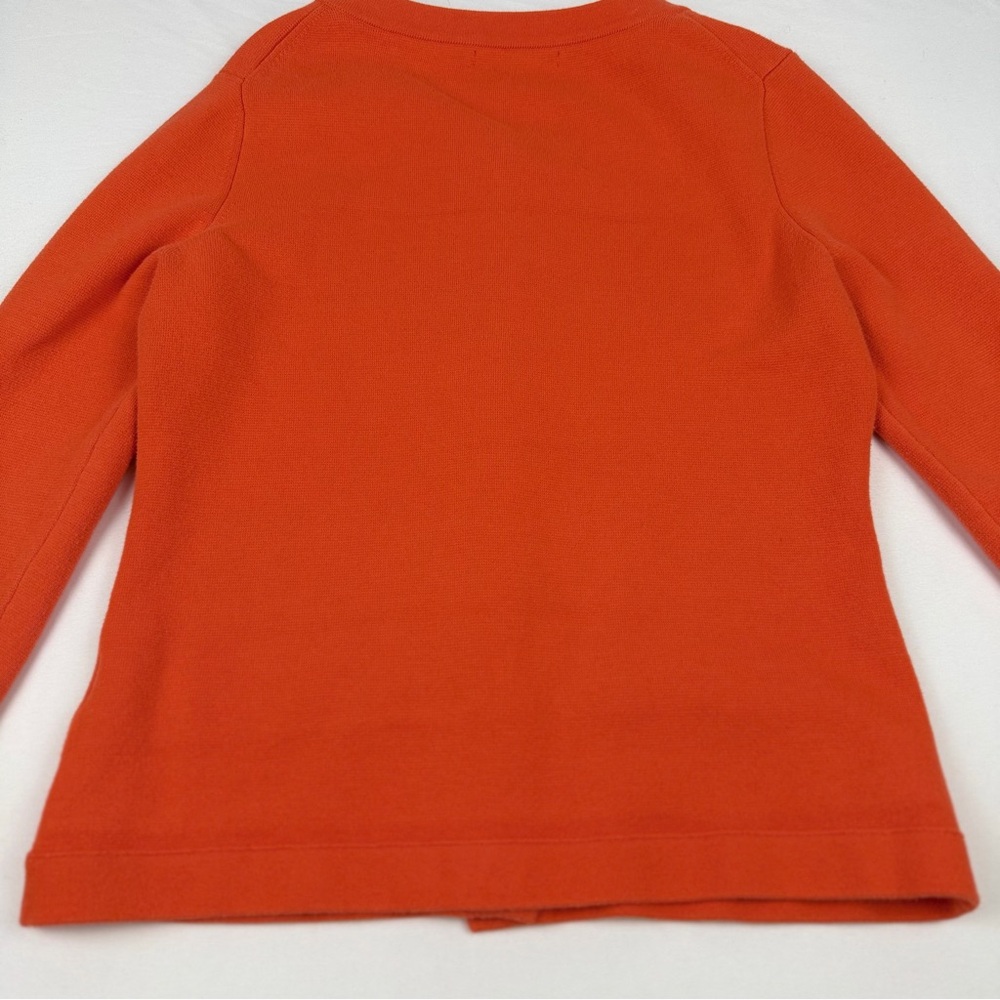 Banana Republic Orange Cardigan Sweater Gold Button Detail Size Small - Picture 14 of 14